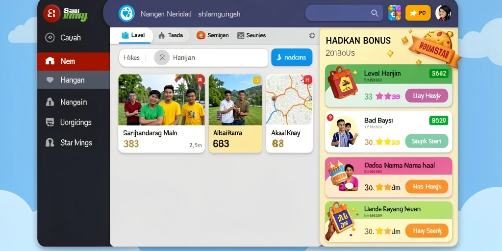 Tangkapan layar dari karakter utama dalam aksi.