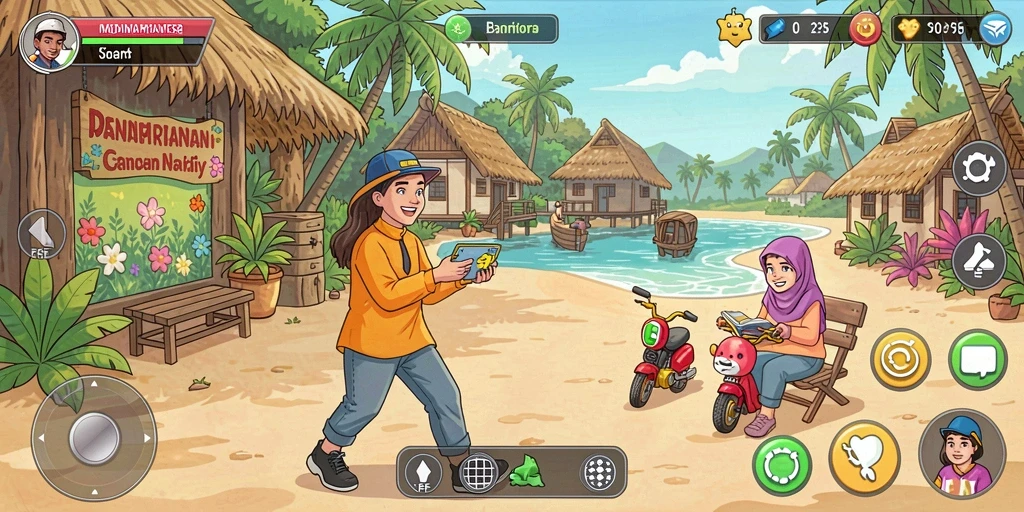 Screenshot menampilkan antarmuka pengguna yang sederhana dan ramah.