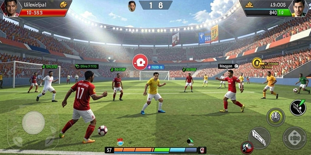 Tangkapan layar menunjukkan aksi seru di dalam game.
