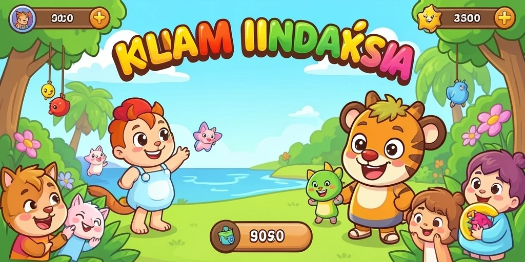 Screenshot menampilkan grafik yang menawan dan karakter unik.