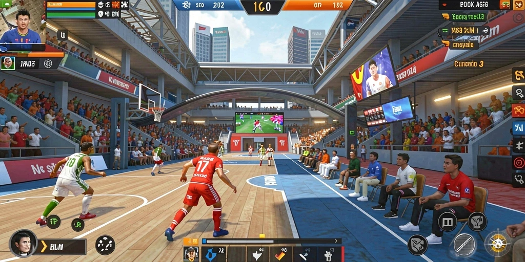 Screenshot menunjukkan level penuh warna dan detail.