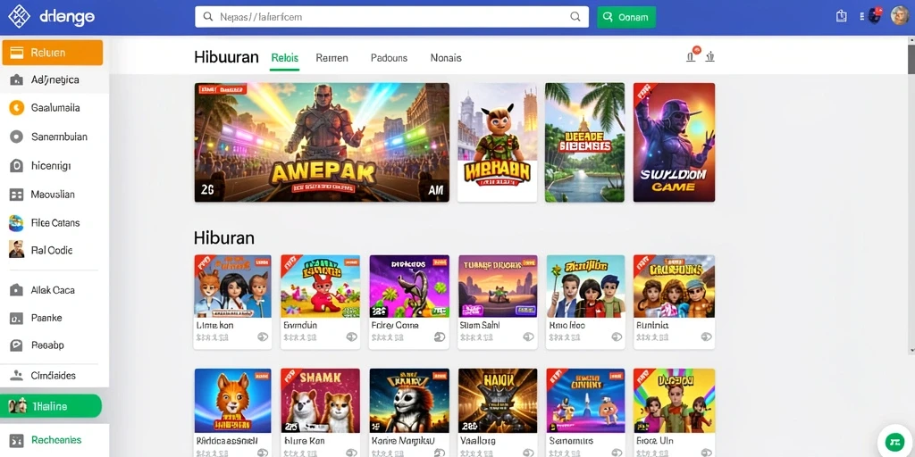 Tampilan menu utama yang intuitif dan mudah digunakan.
