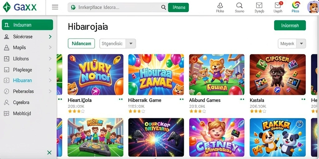 Tampilan awal yang menarik dan mudah dinavigasi.