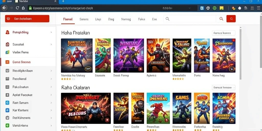 Tampilan karakter utama yang menawan.