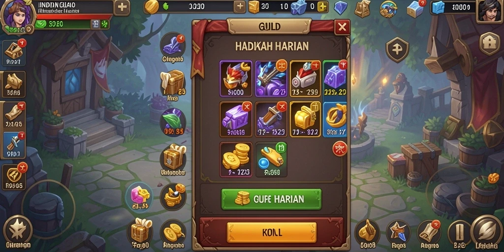 Tampilan menu utama yang menarik dan mudah dinavigasi.