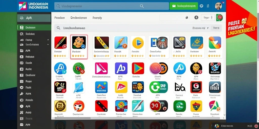 Tampilan utama aplikasi dengan pilihan game yang beragam.
